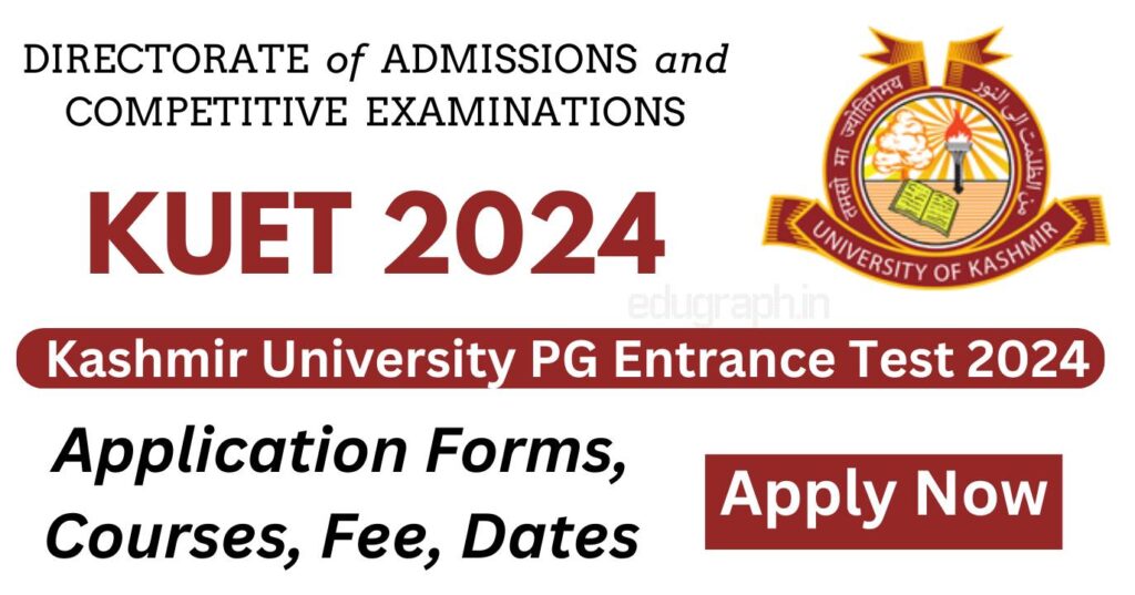 Kashmir University PG Entrance Test 2024