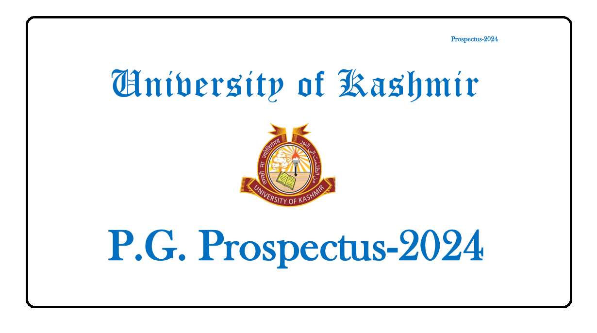 Kashmir University PG Prospectus 2024