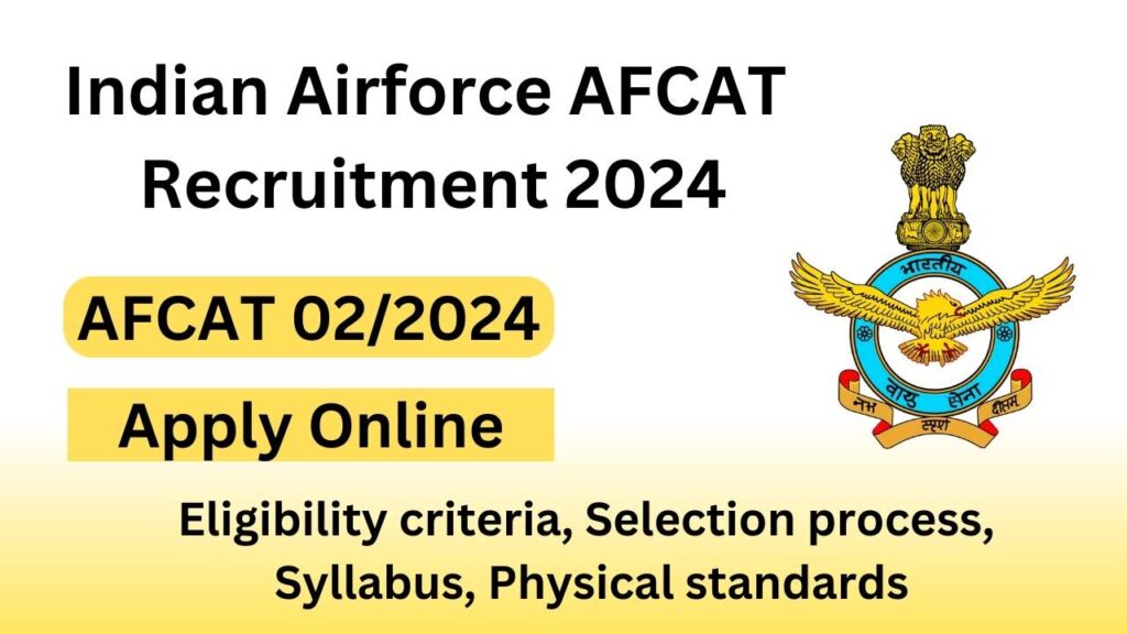Indian Airforce AFCAT Recruitment 2024
