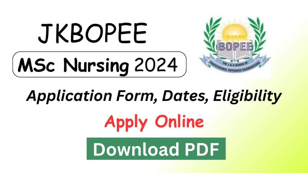 JKBOPEE MSc Nursing 2024