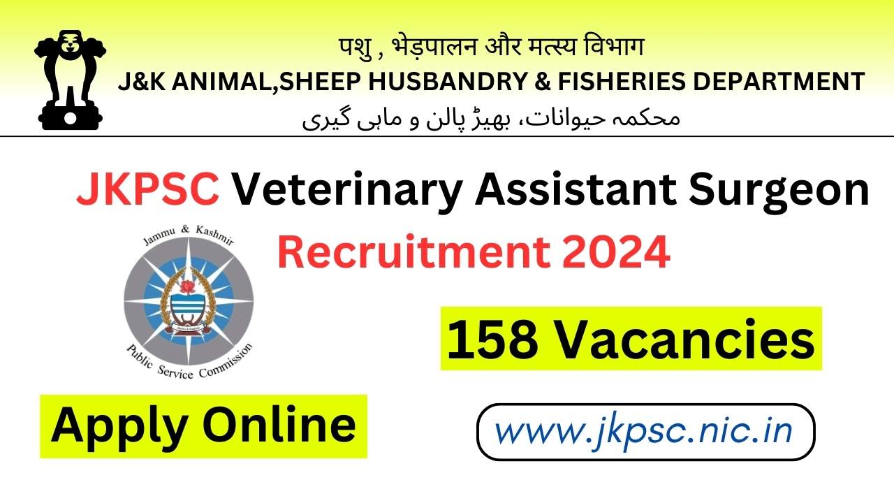 JKPSC Veterinary Assistant Surgeon Recruitment 2024