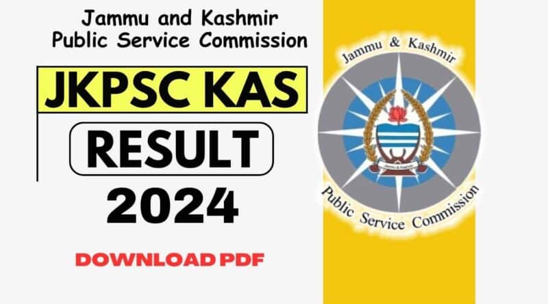 JKPSC KAS Result 2024